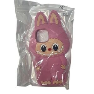 Pink Cartoon Character Phone Case for iPhone 15
